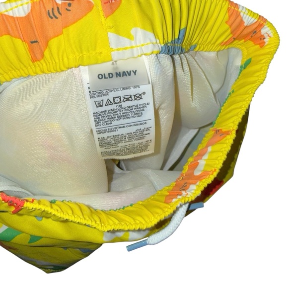 Old Navy Yellow Shark Print Swim Shorts - Picture 3 of 3